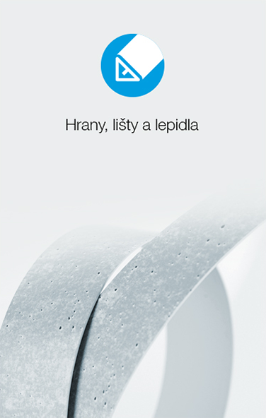 Hrany, lišty a lepidla