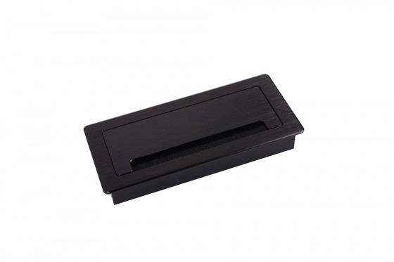 STRONG průchodka s tlumením ALU 200x90x25mm černá mat kartáčovaný povrch