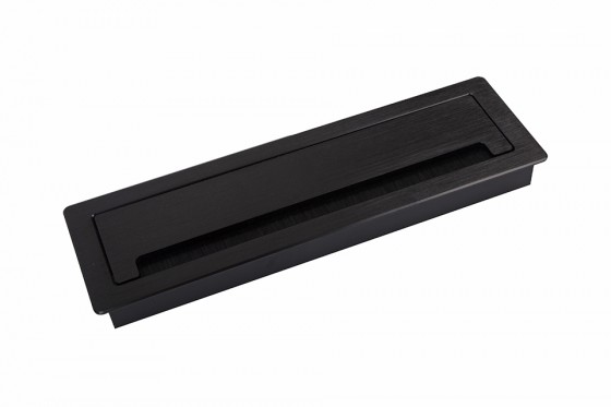 STRONG průchodka s tlumením ALU 300x90x28mm černá mat kartáčovaný povrch
