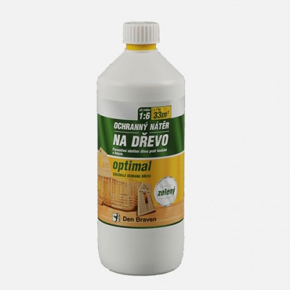 Ochranný nátěr na dřevo OPTIMAL 5 kg zelený