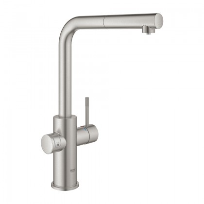 GROHE Blue Home startovní sada s výpustí tvar L 31539DC0 supersteel