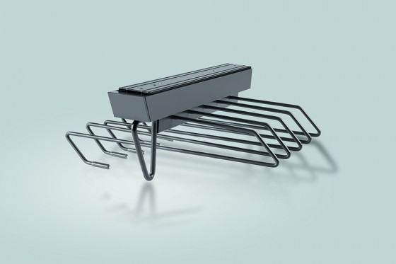 StrongWire výsuvný věšák na kalhoty, hnědý