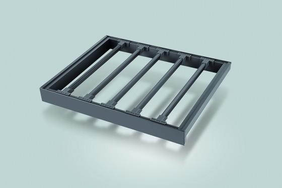 StrongWire držák kalhot, s rámem a tlumeným výsuvem, 600mm, hnědý