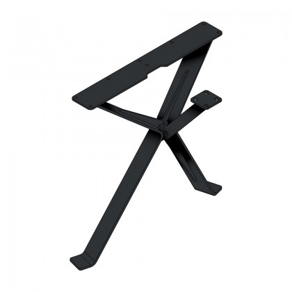 MILADESIGN EX 42050 zkosená stolová podnož krajní stříbrná 420mm