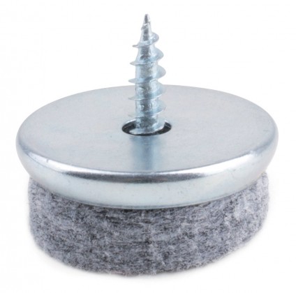 STRONG kluzák na vrut s plstí průměr 24mm šedá
