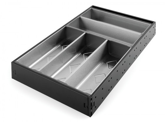 StrongMax příborník, sada 276/500mm, misky 5x264mm, černá