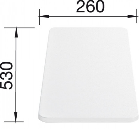 BLANCO 217611 Příslušenství krájecí deska 530x260x17mm bílá