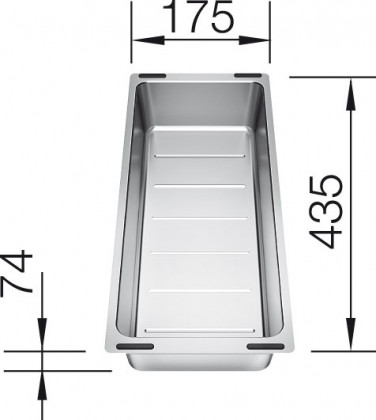 BLANCO 227689 Příslušenství miska k Subline 435x175x74mm nerez
