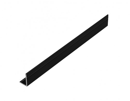SEVROLL 05138 úhelník Mini 17x11mm 1,7m černá lesk