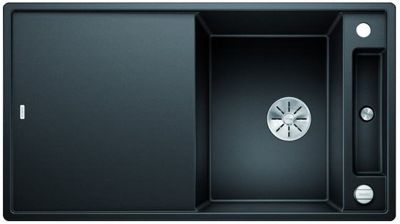 BLANCO 525846 Dřez Axia III 5 S-F InFino s excentrem Silgranit PuraDur černá