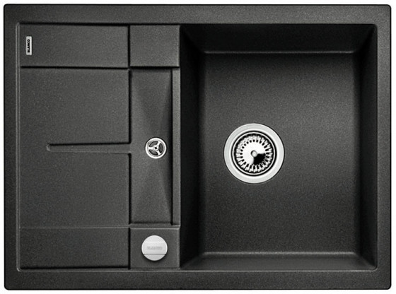 BLANCO 525913 Dřez Metra 45 S Compact s excentrem Silgranit PuraDur černá