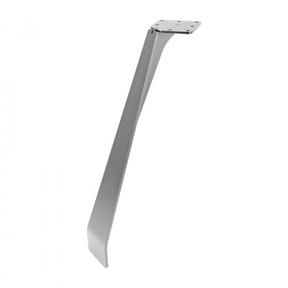MILADESIGN ET N42080 zkosená stolová noha stříbrná 420mm