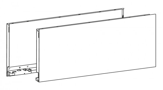 HETTICH 9255054 AvanTech YOU bočnice, 187/500mm, levá, stříbrná