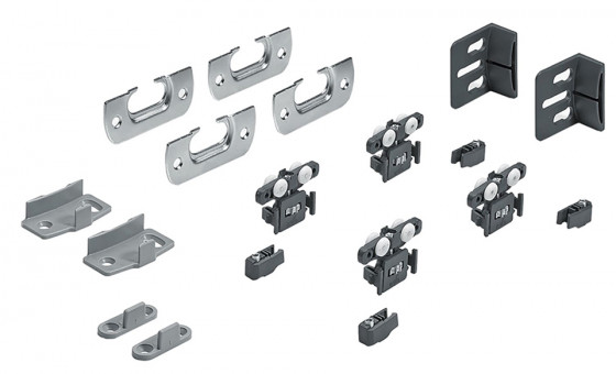 HETTICH 9136103 SysLine S posuvné dveře sada pro 2 křídla, bez tlumení