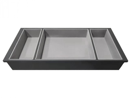 StrongIn organizér na šperky 3 přihrádky do šuplíku šatní skříně 400mm