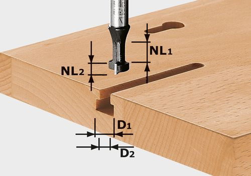 FESTOOL 491035 Drážkovací fréza tvaru T HW S8 D10,5/NL13