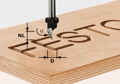 FESTOOL 491003 Písmová fréza HW S8 D11/60°