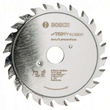 BOSCH 2608642131 Předřezový kotouč Laminated Panel 125 x 20 x 2,8-3,6 mm, 12+12