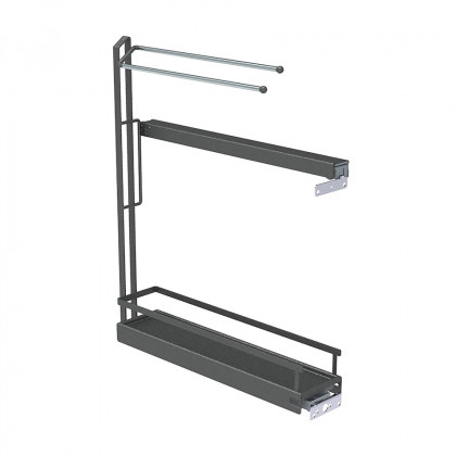 KES 233465 boční koš a držák utěrek, 150mm,  Arena Style, pravý, antracit