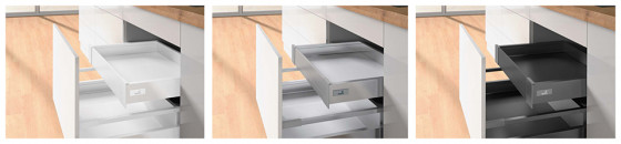 K-HETTICH Atira vnitřní zásuvka 70, 260mm/30kg, stříbrná, PTO