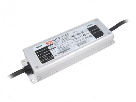 MEAN WELL napájecí zdroj XLG-200-12-A, 12V, 200W, IP67