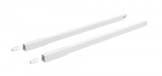 K-HETTICH Atira horní reling, 420mm, pár, hmoždinka, bílá