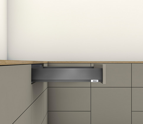 K-BLUM Merivobox, zásuvka M 500mm/70kg, tmavě šedá OG, vrut