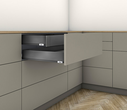K-BLUM Merivobox, zásuvka M 500mm/70kg, tmavě šedá OG, vnitřní