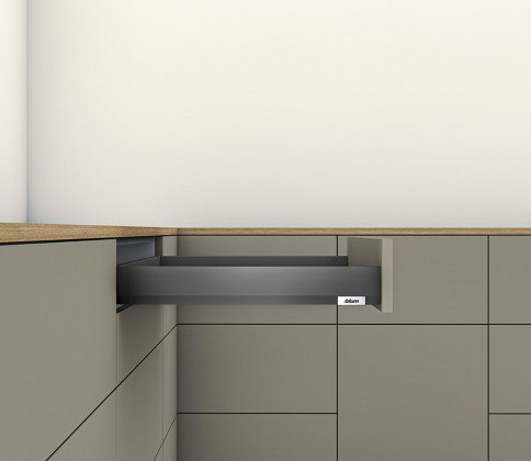 K-BLUM Merivobox, zásuvka N 500mm/40kg, tmavě šedá OG, Inserta