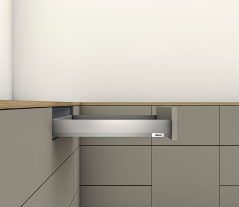 K-BLUM Merivobox, zásuvka N 500mm/40kg, světle šedá IG, vrut