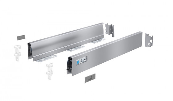 HETTICH 9307088 Atira sada bočnic úplná, 54/470mm, stříbrná