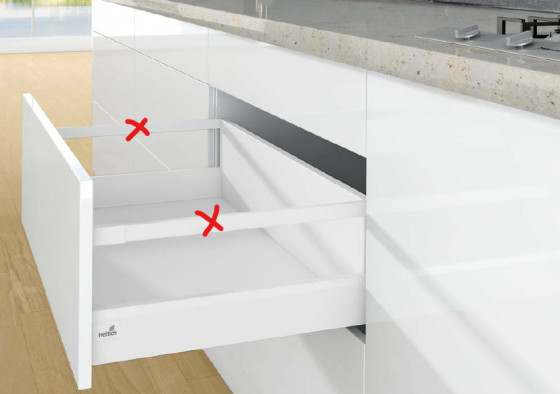 K-HETTICH ArciTech zásuvka 218, 300mm/40kg, bílá, SiSy