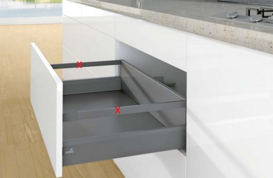 K-HETTICH ArciTech zásuvka 186, 500mm/40kg, antracit, SiSy
