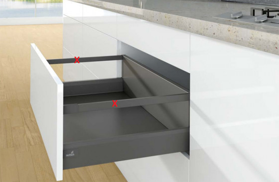 K-HETTICH ArciTech zásuvka 218, 500mm/40kg, antracit, SiSy