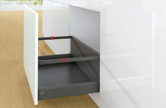 K-HETTICH ArciTech zásuvka 282, 500mm/40kg, antracit, SiSy