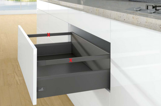 K-HETTICH Arcitech, čelní, antracit, 500/126/218, 40kg, SiSy