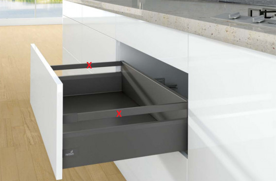 K-HETTICH ArciTech, čelní, antracit, 500/126/186, 60kg, SiSy