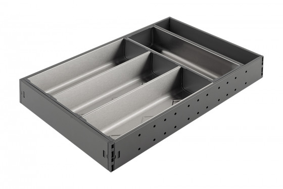 StrongMax příborník, sada 276/450mm, misky 4x264mm, šedá