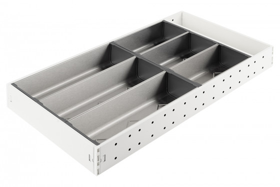 StrongMax příborník, sada 276/550mm, misky 3x264mm + 3x176mm, bílá