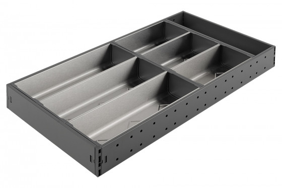 StrongMax příborník, sada 276/550mm, misky 3x264mm + 3x176mm, šedá