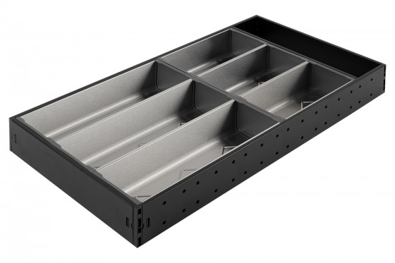 StrongMax příborník, sada 276/550mm, misky 3x264mm + 3x176mm, černá