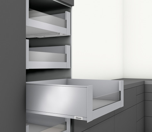 K-BLUM Legrabox, zásuvka C pure 450mm/70kg, Blumotion/TOB, černá, vnitřní, sklo