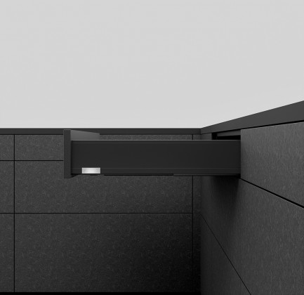 K-BLUM Legrabox, zásuvka M 650mm/70kg, Tip-on, černá, vnitřní