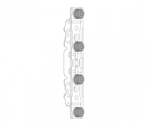 BLUM 20S42T1 Aventos HK/HS/HL Top čelní kování pro tenké materiály, Expando T