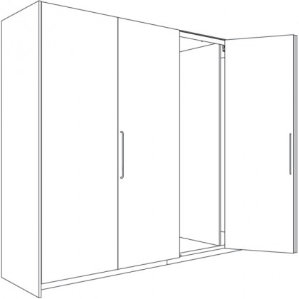 HAWA 27646 Folding Concepta 25 1851-2600mm, 3 dveře, černá elox levá