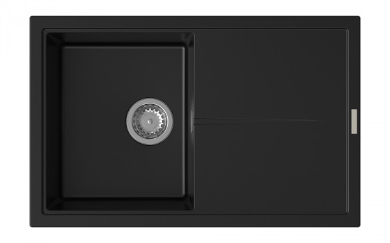 StrongSinks S3 Dřez granit Labe 780 780x500mm s odkapem černá