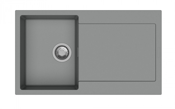 StrongSinks S3 Dřez granit Zala 860 860x500mm s odkapem šedá