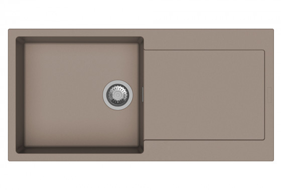 StrongSinks S3 Dřez granit Zala 1000 1000x500mm s odkapem béžová