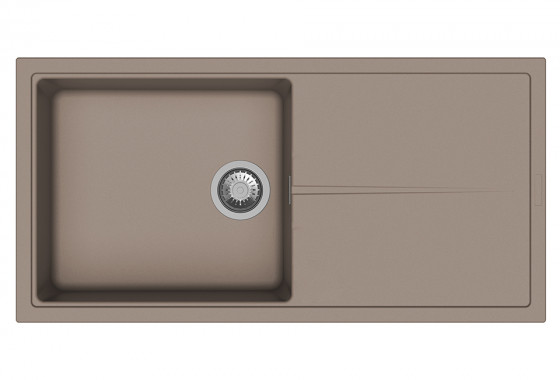 StrongSinks S3 Dřez granit Labe 1000 1000x500mm s odkapem béžová