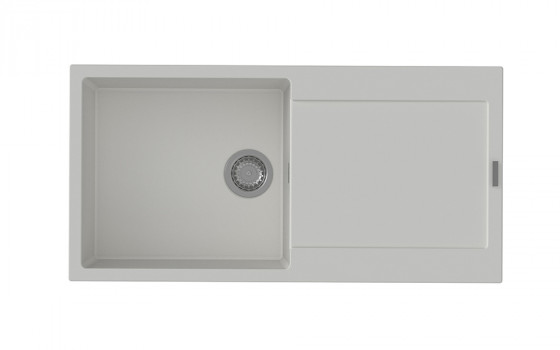 StrongSinks S3 Dřez granit Zala 1000 1000x500mm s odkapem bílá